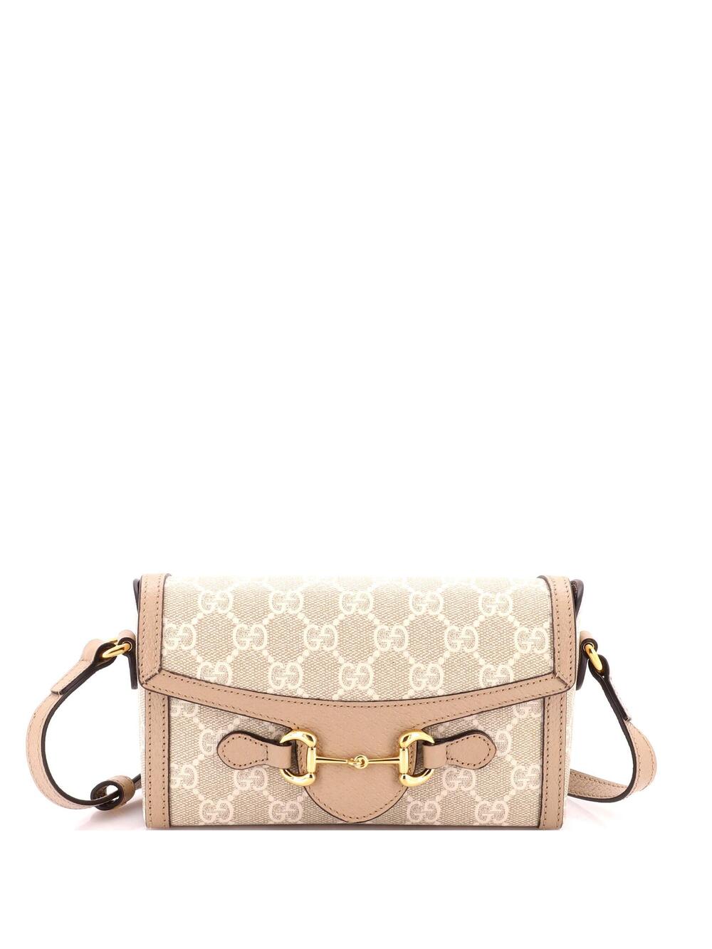 Gucci Horsebit Flap Crossbody Bag Gg #349275G12B
